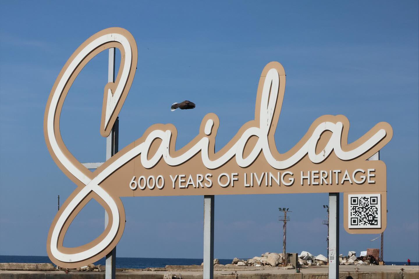Stars College students visiting Qalaat Saida (Sidon Sea Castle) during an educational trip.