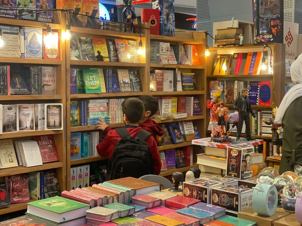 Stars College students visiting the First Book Fair at Beirut Centro Mall.