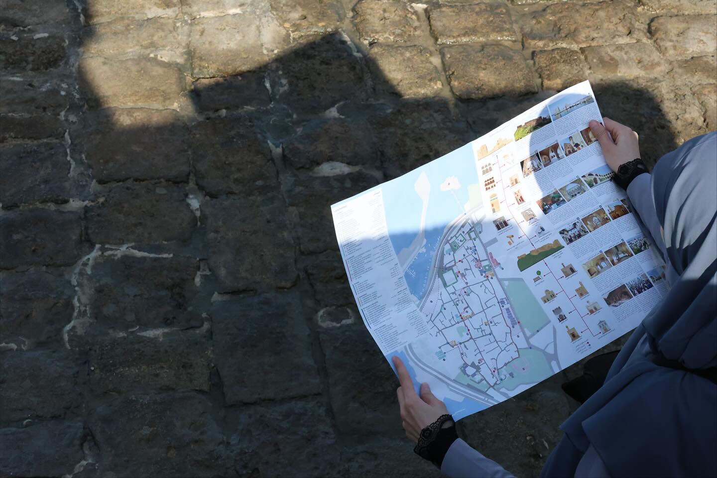 Stars College students visiting Qalaat Saida (Sidon Sea Castle) during an educational trip.