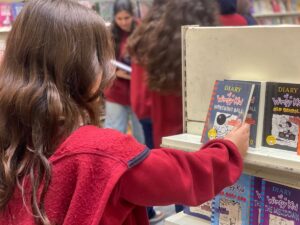 Stars College students visiting the First Book Fair at Beirut Centro Mall.