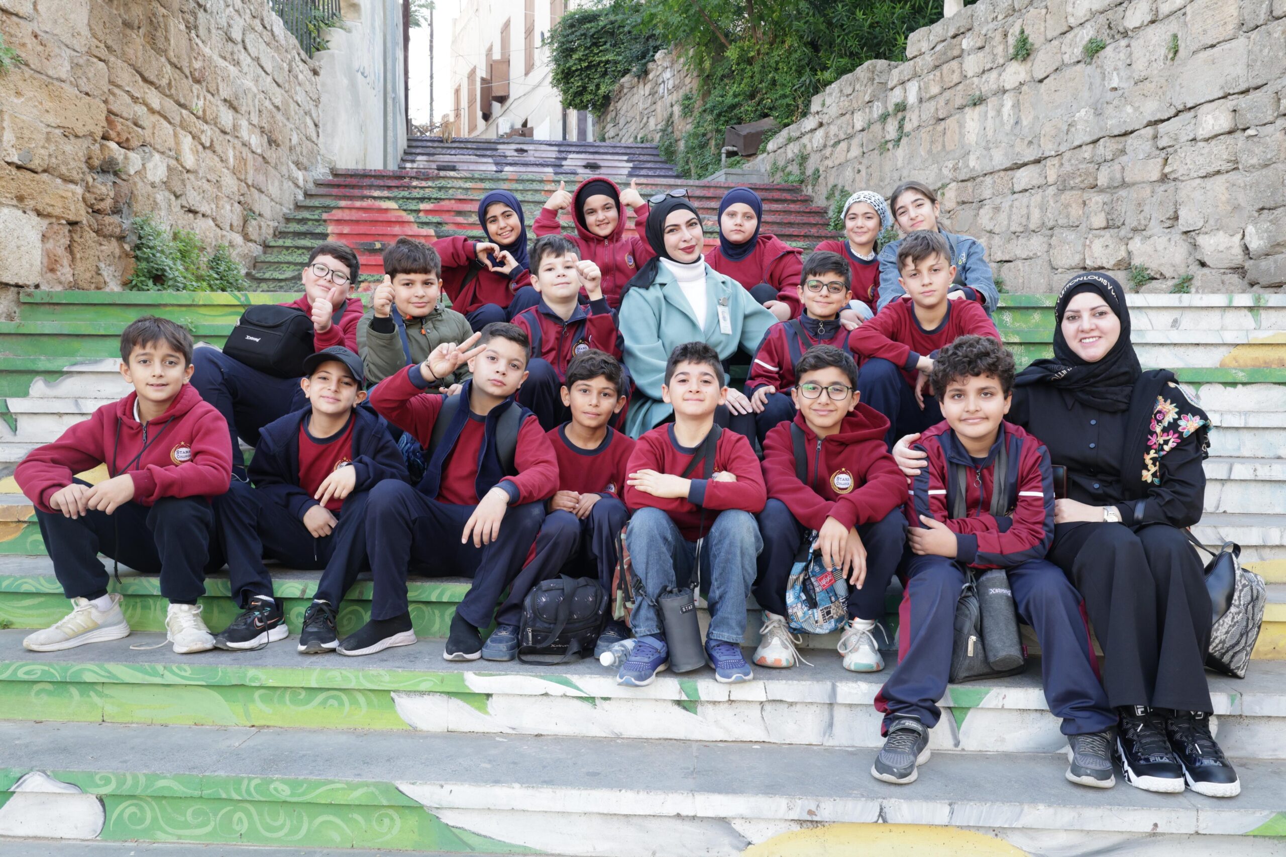 Students from Stars College visiting the Soap Museum in Saida.