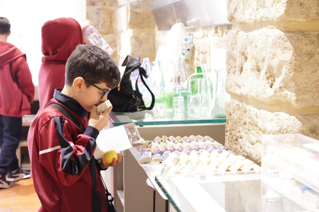 Students from Stars College visiting the Soap Museum in Saida.